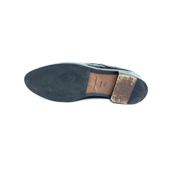 Burberry Oxford Dress Shoes Perforated Black Patent Leather Almond Toe US 8.5 - Picture 7 of 8